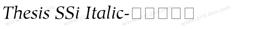 Thesis SSi Italic字体转换